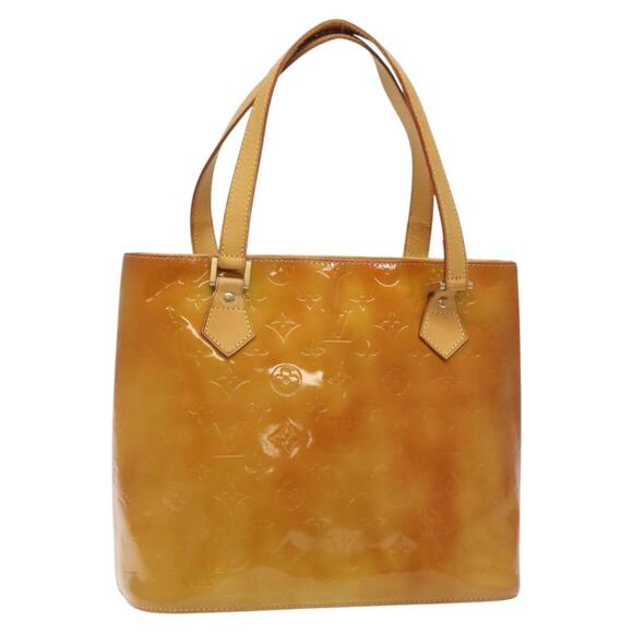 LOUIS VUITTON Monogram Vernis Houston Hand Bag Beige M91004 - Picture 1 of 16